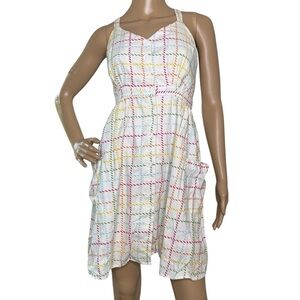 Modcloth White Plaid Sundress button down 2